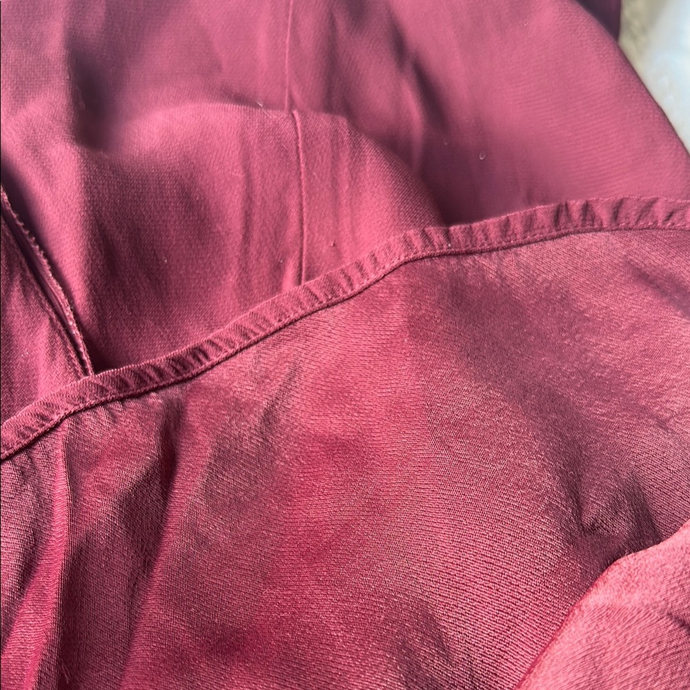 Red Wrap Blouse with Relaxed Fit - Picture 8 of 10